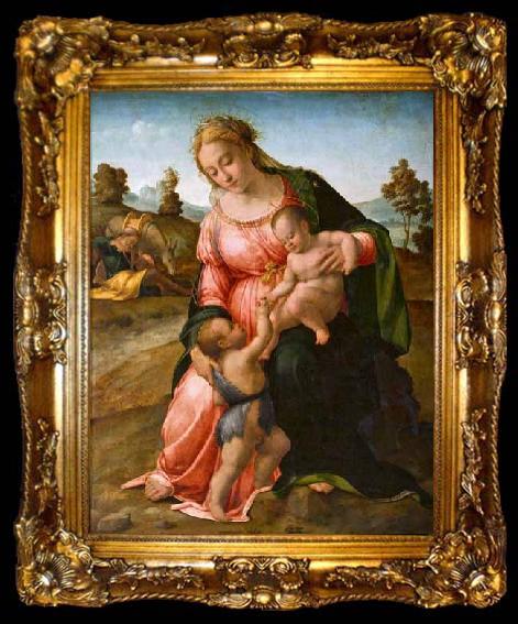 framed  Francesco Granacci Madonna and Child with St John the Baptist, ta009-2